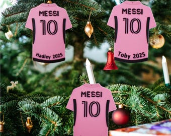 Personalized Messi Ornament For Christmas Trees | Messi Ornaments For Holiday | Soccer Car Charm | Holiday Soccer Fan Gift. Made to Order.