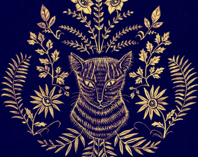 Tabby in Gold - Print