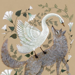 The Wolf and the Swan - Print