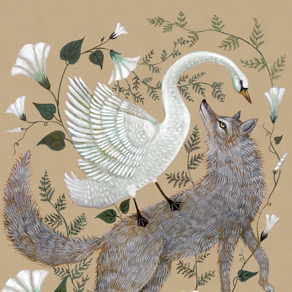 The Wolf and the Swan - Print