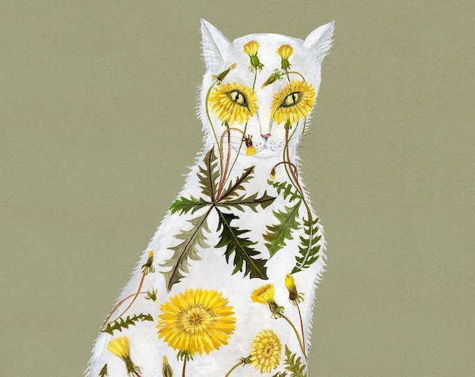 Dandelion Cat - Print