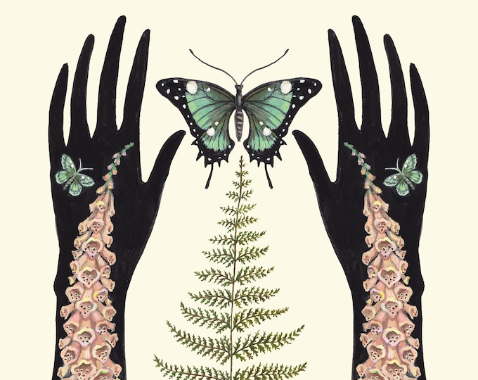Foxglove Hands - Print