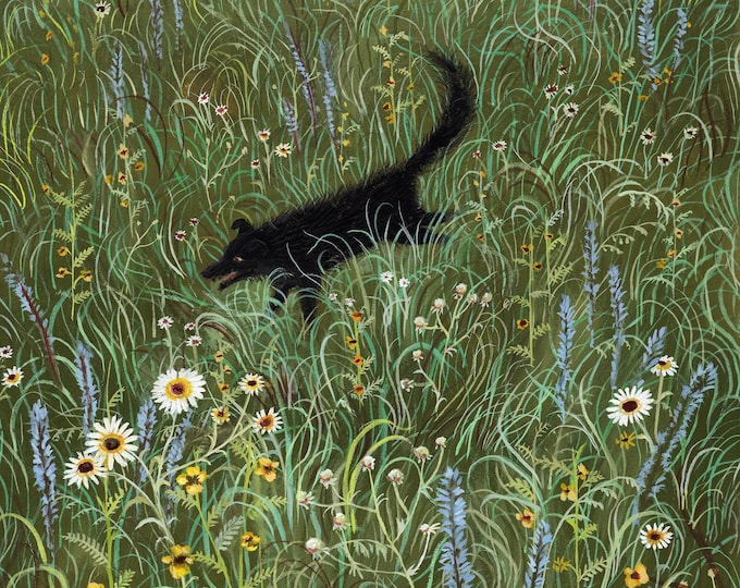 Dog in a Meadow - Print