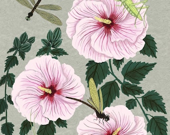 Grasshoppers and Dragonflies - Print