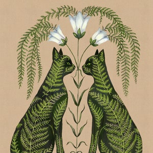 Fern Cats - Print