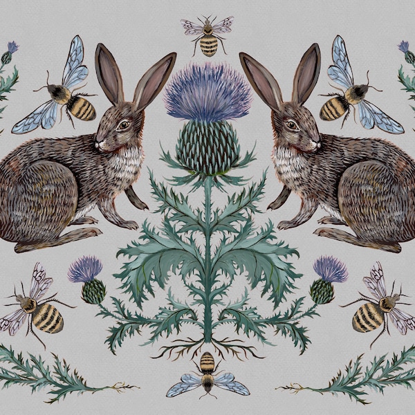 Thistle Rabbits - Print