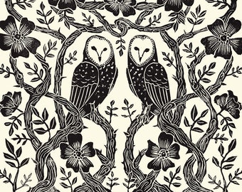 Rose Owls - Print