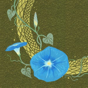 Ouroboros Star Wall Art in Blue Foil main image 0