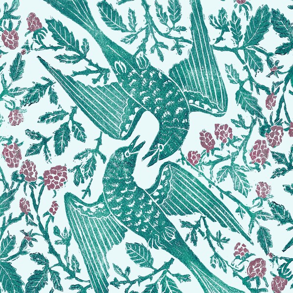 Robins and Raspberries - Print