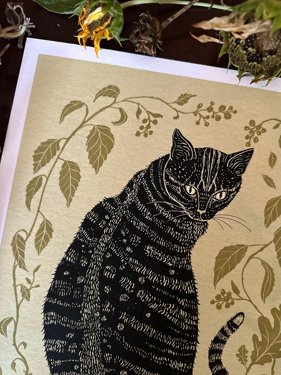 Autumnal Tabby - Cat Art - Print - Etsy