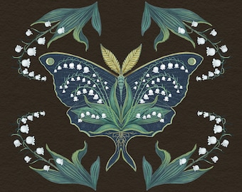 Lily of the Valley Moth - Print