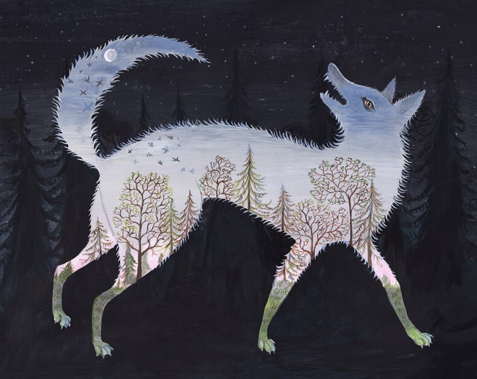 The Evening Wolf - Print