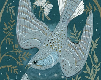 The Whip-Poor-Will - Bird Art - Art Print