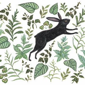 Hase im Laub - Print