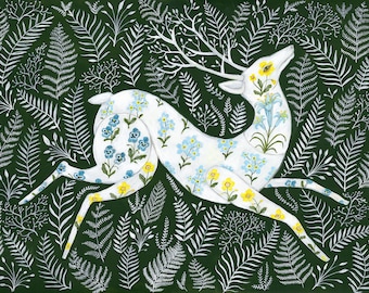 Spring Garden Deer - Print