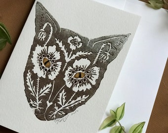 Poppy Cat - Note Card