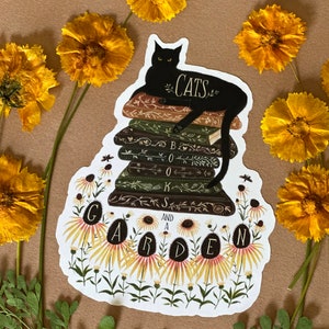 Cats, Books and a Garden Sticker image 3