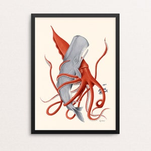 I've Always Loved You - Nothing But Hugs print - Squid and Whale - Gallery Wall - Animal Art - Friendship - Ryan Berkley - Kids Room Decor