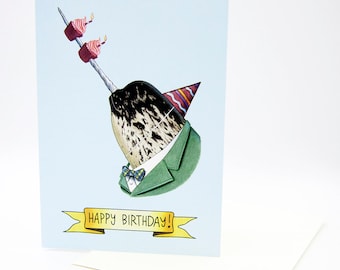 Happy Birthday Card - Party Narwhal - Narwhal and Cupcakes - Berkley Illustration - Greeting Card - Ryan Berkley - Dapper Animals