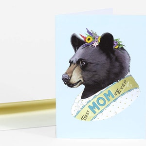 Mothers Day Card Best Mom Ever Mama Bear Blank Inside Berkley Illustration Ryan Berkley Dapper Animals image 1