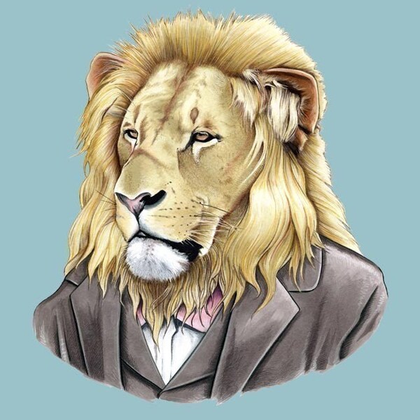 Lion print 11x14