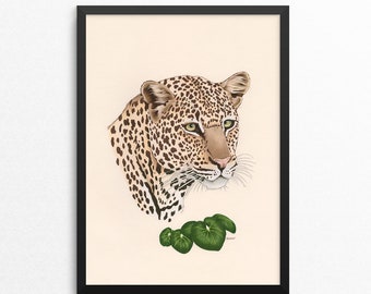 Leopard / Leopard Plant - Naked Animals print - Nature Art - Gallery Wall - Animal Art - Plant Art - Ryan Berkley - Wall Art