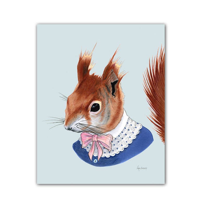 Red Squirrel print 5x7 image 1