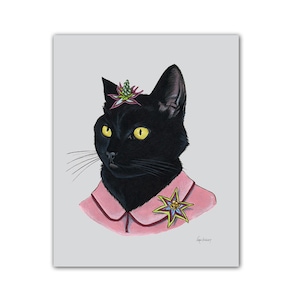 Black Cat Lady art print by Ryan Berkley 5x7