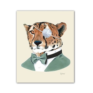 Cheetah art print 8x10