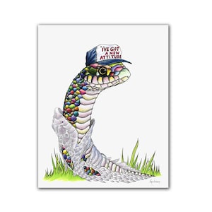Rainbow Snake  with a New Attitude art print by Ryan Berkley 8x10