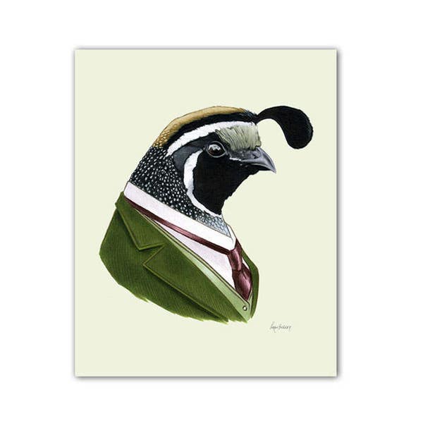 Gentleman Quail print 5x7
