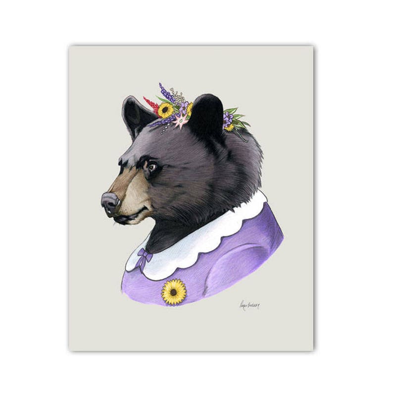 Mama Black Bear art print by Ryan Berkley 8x10 image 1