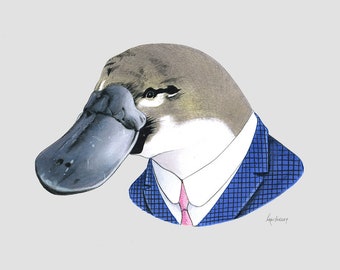 Platypus print 5x7