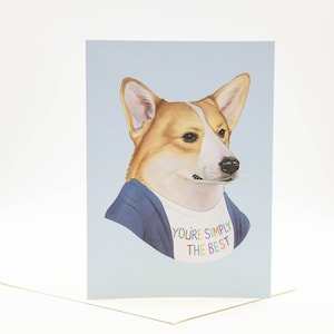 Carte de vœux Corgi - You’re Simply the Best - Blank Inside - Berkley Illustration - Ryan Berkley - Dapper Animals