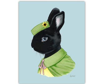Black Rabbit art print by Ryan Berkley 11x14