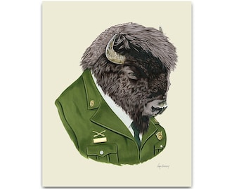 Bison art print by Ryan Berkley 8x10