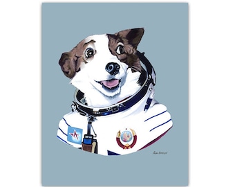 Strelka The Space Dog print 5x7