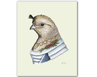 Lady Quail print 8x10