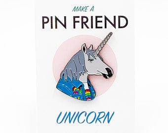 Enamel Pin - Unicorn Pin - Ryan Berkley Illustration - Pin - Unicorns - Rainbows