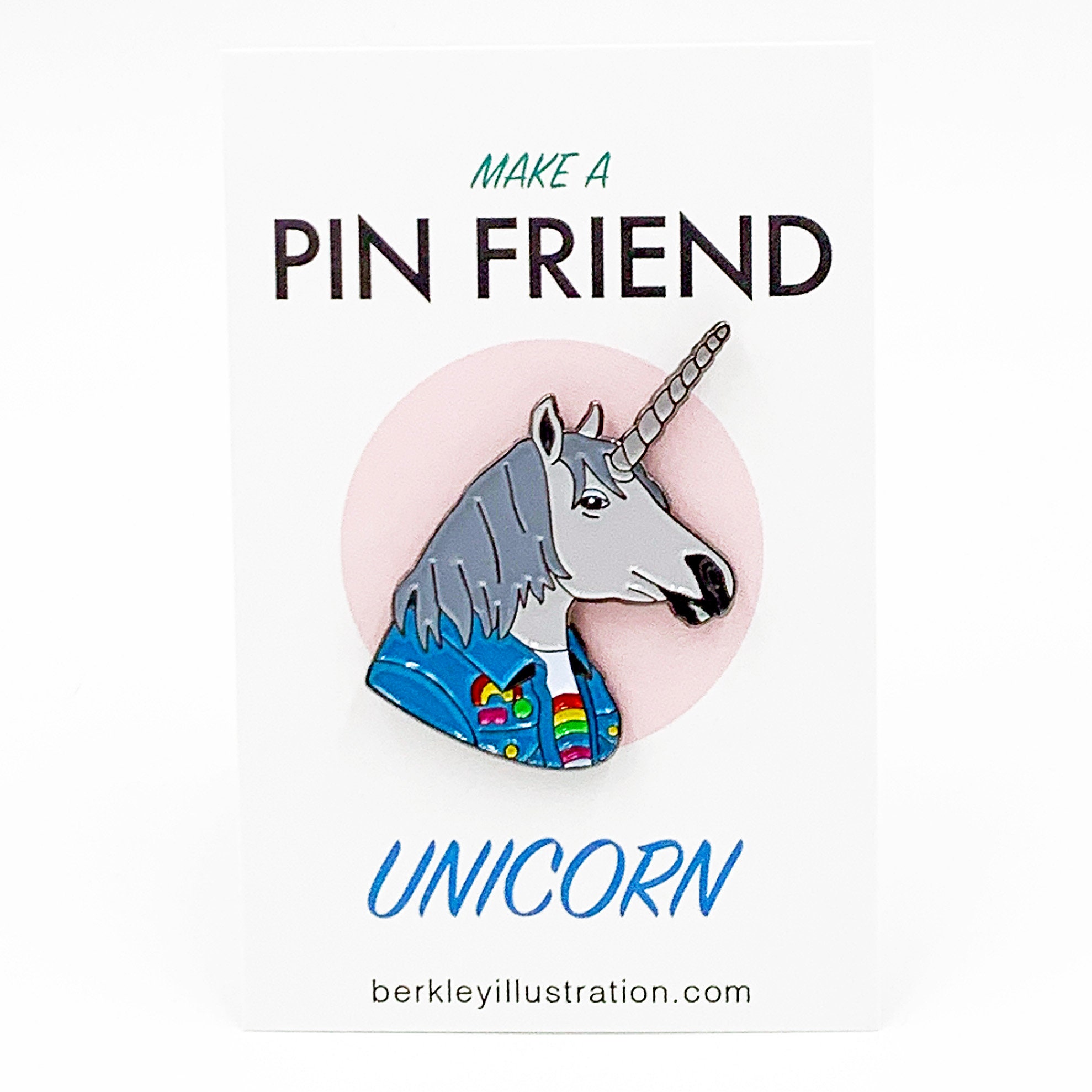 Enamel Pin - Unicorn Pin - Ryan Berkley Illustration - Pin - Unicorns - Rainbows