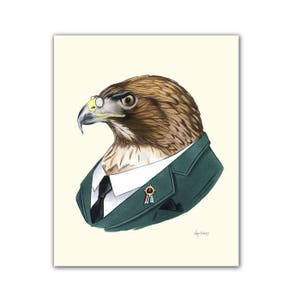 Red-tailed Hawk art print 8x10