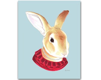 Lady Rabbit print 8x10