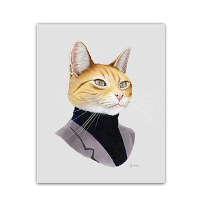 Orange Cat print 5x7 - Cat Art - Pet Portrait - Modern Nursery - Spirit Animal - Cat Lover - Cat Gift - Ryan Berkley - Berkley Illustration