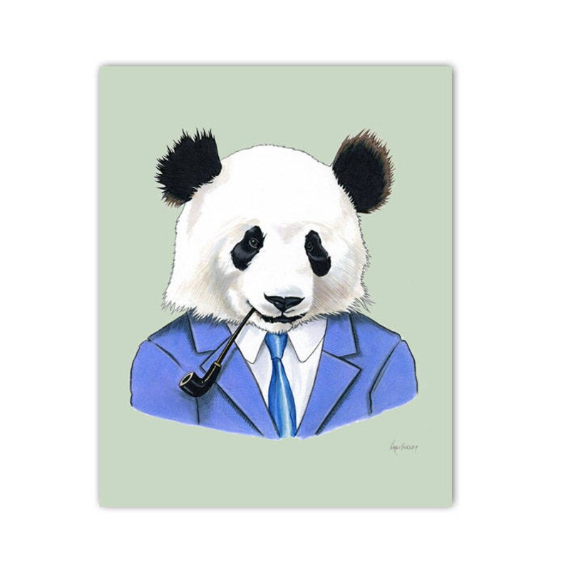 Panda Bear print 8x10 image 1