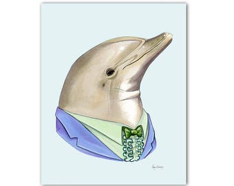 Dolphin print 8x10