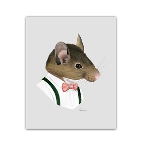 Mouse Gentleman print 8x10 - Animal art - Modern Nursery - Nursery Art - Dapper Animals - Storybook Art - Ryan Berkley- Berkley Illustration