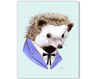 Hedgehog art print 5x7