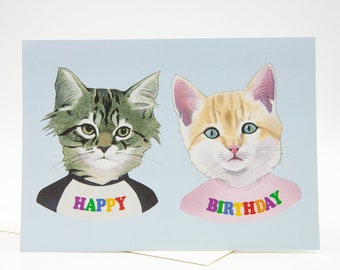 Happy Birthday Kittens - Berkley Illustration - Greeting Card - Ryan Berkley - Dapper Animals