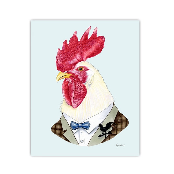 Rooster print 5x7