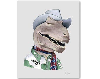 T-Rex Dinosaur print 8x10